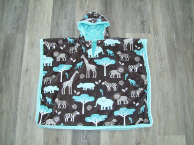 Jungle Tales Minky Car Seat Poncho - Baby to Adult Sizing