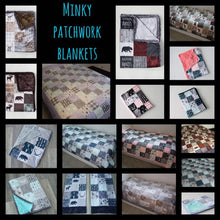 Minky Woodland Patchwork Blanket - Custom - Ready in 1-2 Days