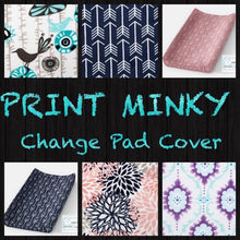 "Print Minky (Shannon fabric minky)" Minky Changing Pad Cover-  Contour Cover- Minky Cover