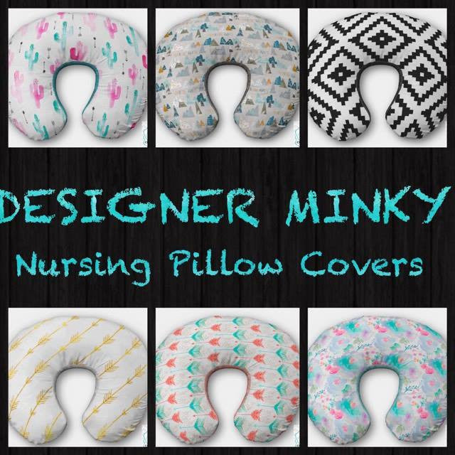 DESIGNER Nursing Pillow Cover- Designer MINKY