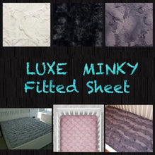 LUXE MINKY - Fitted Sheet- Crib, Twin, Double, Queen Sheet- Choose Your Color