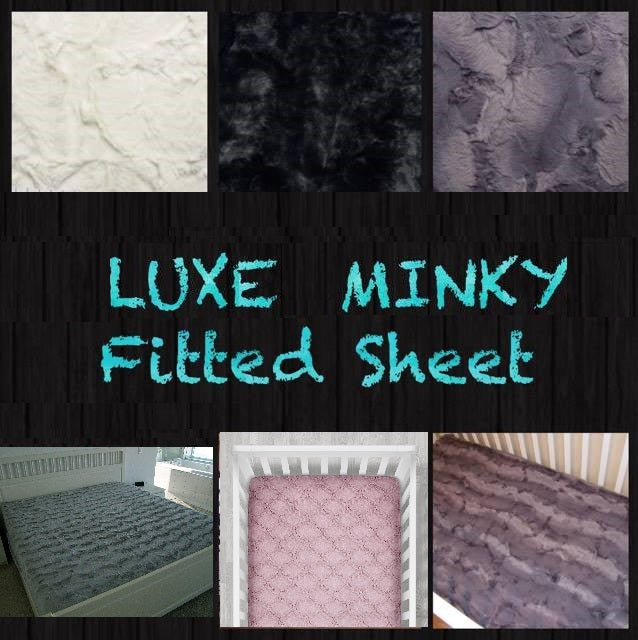 LUXE MINKY - Fitted Sheet- Crib, Twin, Double, Queen Sheet- Choose Your Color