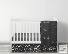 3 Piece Nursery Set- "Woodland Collection" Minky - Woodland Faux Patchwork Crib Set- Blanket, Skirt and Sheet