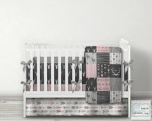 Gray Beige Rustic Buck  DESIGNER Nursery Crib Set- YOU CHOOSE WHICH ITEMS- Blanket, Skirt, Sheet, Bumpers and Changing pad cover