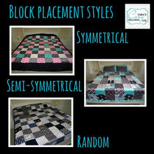 Custom- Block/Strip/Border Style Blanket- Twin Size up to King Size