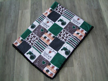 Patchwork Minky Blanket- Panel Minky Blanket- You Choose the Colors