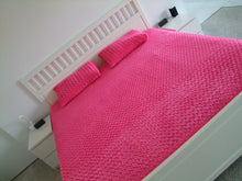 25% OFF- Fuchsia Pink ROSE CUDDLE MINKY - Fitted Sheet- Crib, Twin, Double, Queen Sheet-  Rose Swirl Minky - Choose Your Color