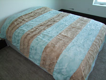 CUSTOM- LUXE Strip Style Blanket- Twin Size up to King Size