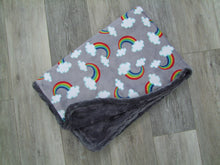 Rainbow MINKY Blanket- Baby up to Twin Size