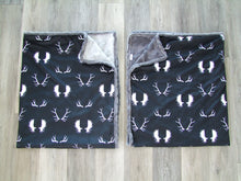 Antler Minky Blanket-  Baby Size up to Twin Size