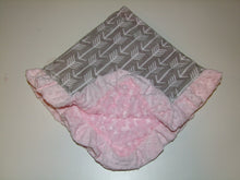 Panel Style Minky Blanket- CUSTOM ARROW Minky Blanket - Baby Size up to Twin Size
