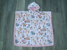 Pink Woodland Minky Car Seat Poncho - Baby to Adult Sizing