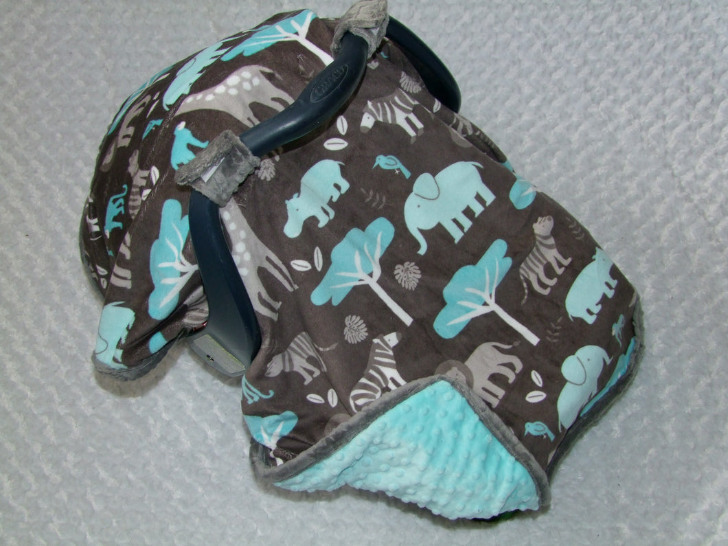 Jungle Tales Car Seat Canopy Blanket - Car Seat Canopy Blanket-