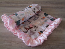 Designer Gracie Floral Ruffly Minky Blanket- Floral  Ruffle Blanket