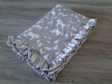 Panel Style Minky RUFFLE Blanket- "Woodland Collection" Minky - Woodland Blanket- Baby Size up to Twin Size