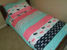 DESIGNER- Moose Navy Pink Minky Blanket