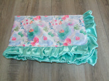 Vintage Blush Floral Designer Minky Blanket