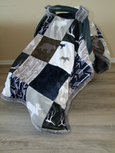 "Woodland Collection" Woodland - Block Style Canopy- Car Seat Canopy Blanket-