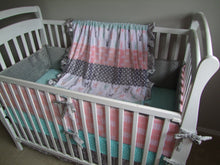 DESIGNER CRIB SET-  Blanket, Skirt, Sheet, Bumpers and Changing pad cover
