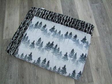 Forest Mist Designer Minky Blanket