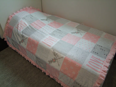 LOVE Boho arrow DESIGNER Minky Blanket