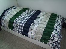 Navy Gray Plaid, Moose, Lodge  Style Minky Blanket - Modern Minky Blanket