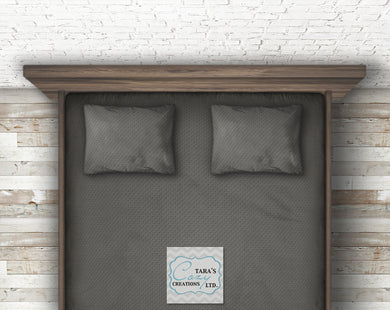 King Size Minky Fitted Sheet- Charcoal and Black Dimple and Many Other colors!