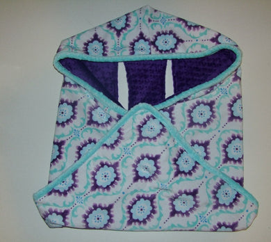 Lilac Flourish Cozy Wrap Blanket- Car Seat Blanket