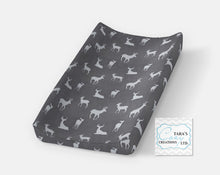 Deer Graphite Changing Pad Cover- Contour Cover- Minky Cover