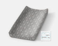 Teal Herringbone Changing Pad Cover- Contour Cover- Minky Cover