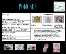 Designer Minky Poncho- You choose the Color Combo