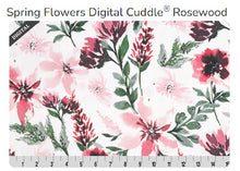 Gorgeous Spring Flowers Rosewood  Minky Blanket